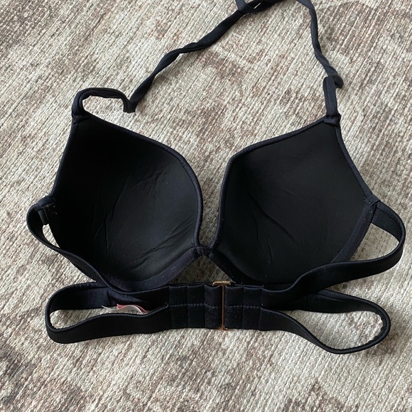 Victorias Secret Push Up/Padded Halter Tie Swim Top | Black | 34C - Picture 3 of 4